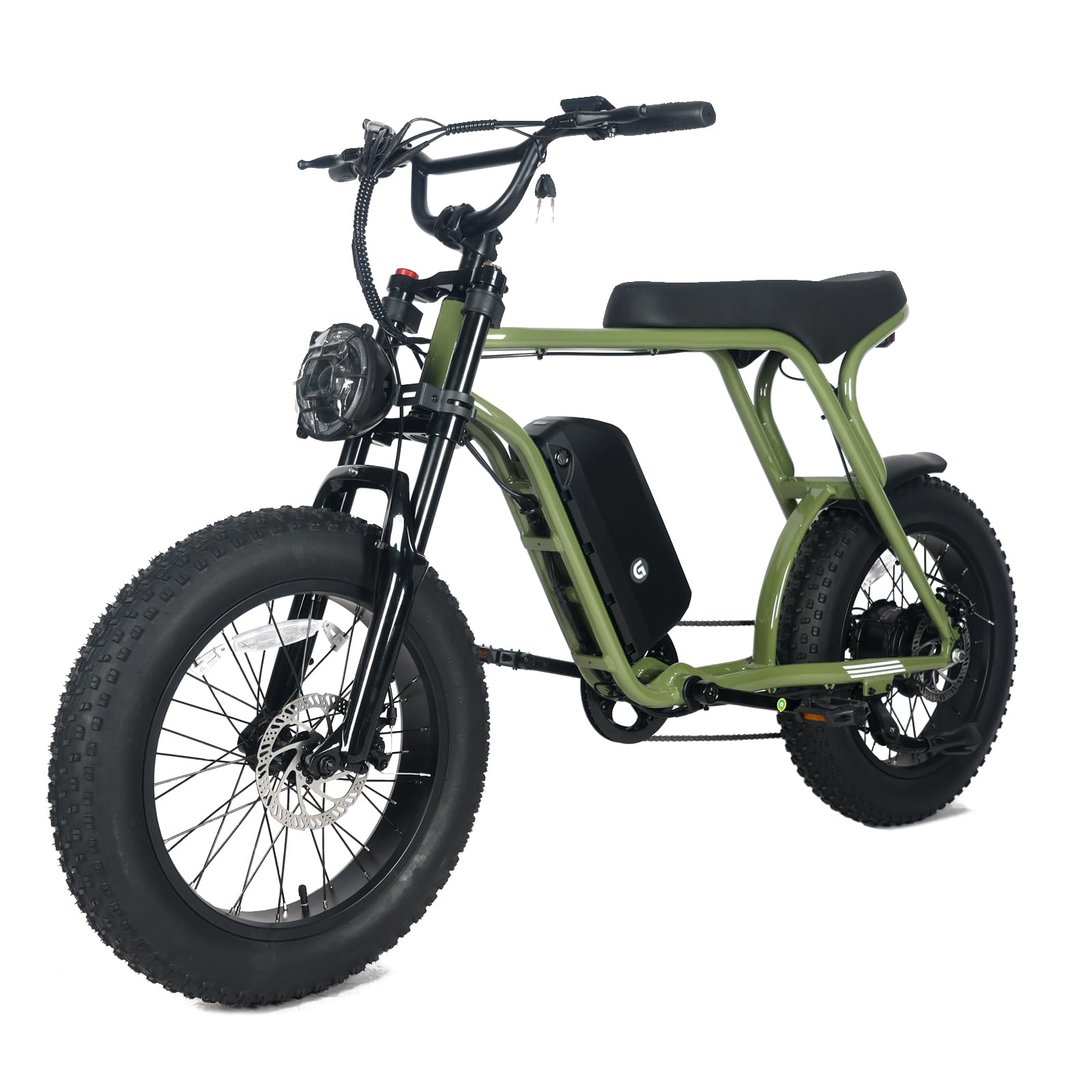 Garvee Electric Mountain Bike for Adults 20" x 4.0 Fat Tire, E-Bike 750W Motor 48V 15.6Ah Removable Battery, Max Speed 40MPH, Shi mano 7-Speed Adult E