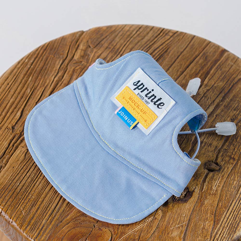 Stylish Printed Cotton Button-Up Dog Shirts, Hat - L