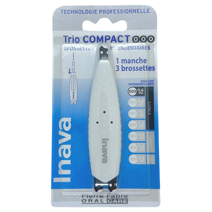 Inava Trio Compact ISO 0-0-0 - 1 Trio Handle + 3 Interdental Brushes