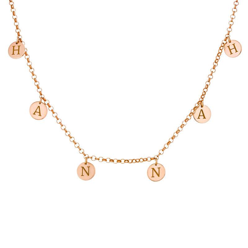 Initials Choker Necklace in 18ct Rose Gold Plating