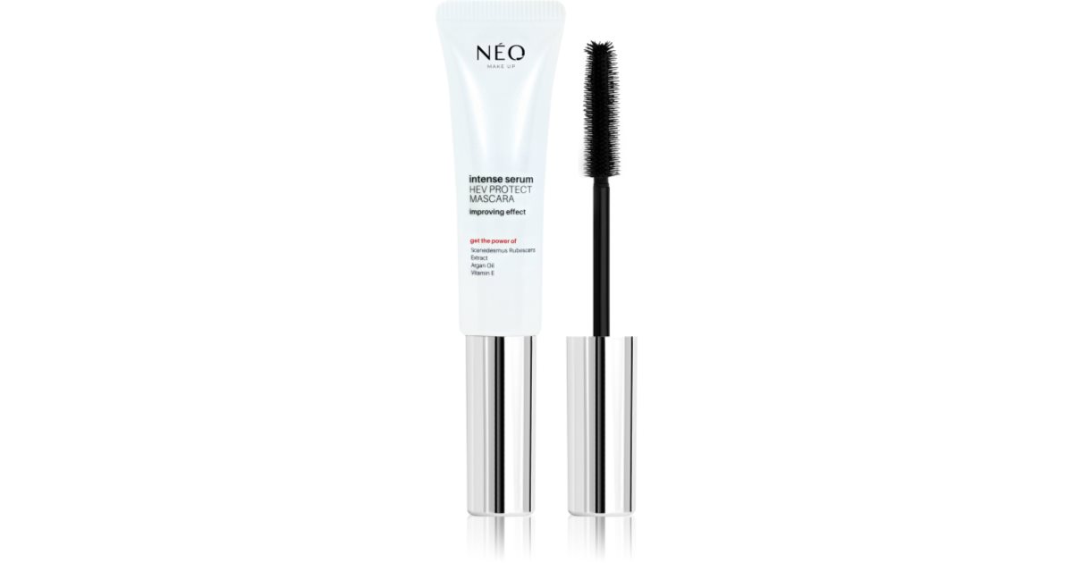 NEO MAKE UP Rimel Intense HEV Protect Mascara pentru gene voluminoase și dese, culoare neagră, 9 ml