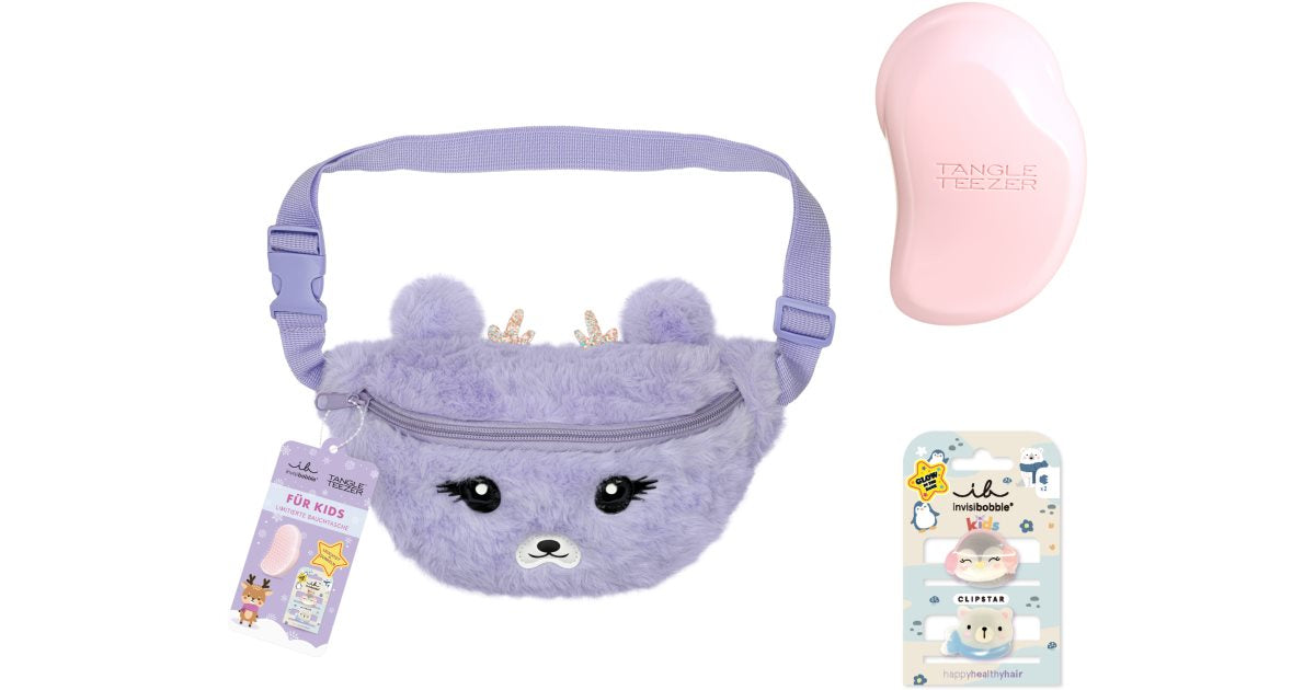 Invisibobble Conjunto acogedor de renos X Tangle Teezer Conjunto infantil de 3 piezas
