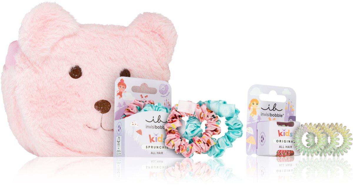 Invisibobble Pink Teddy Navidad 2023 Set Infantil 3 Piezas