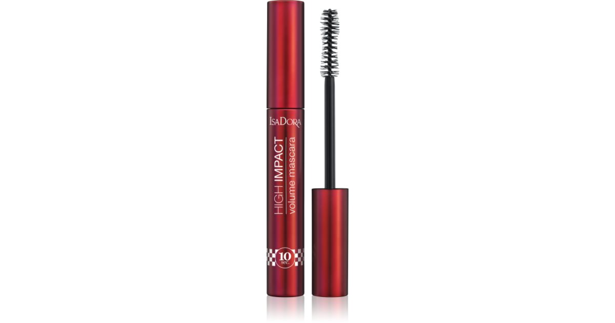 IsaDora 10 Sek. High Impact Wasserfeste Volumen-Mascara Farbe 30 Black Speed 9 ml