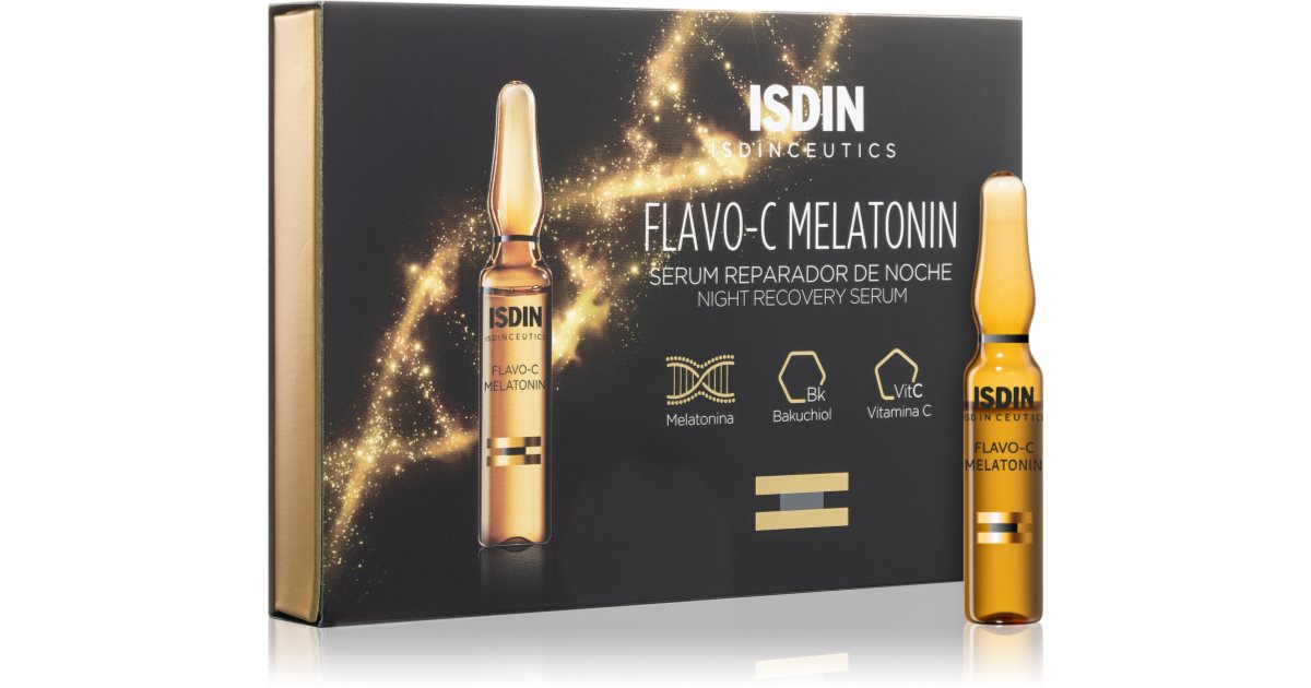 ISDIN Isdinceutics Flavo-C Upplysande och Regenererande Nattserum 10×2 ml