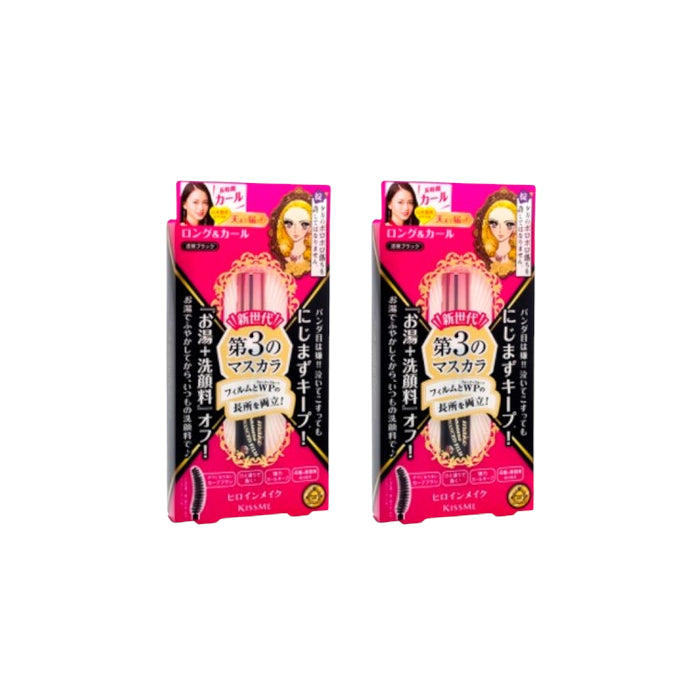 ISEHAN Kiss Me Heroine Make Long & Curl Mascara Advanced Film - 01 Black(2ea) Set