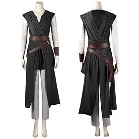 Guerres des étoiles Rey Skywalker Super-héros Costume de Cosplay Tenue Femme Cosplay de Film Cosplay Noir Halloween Carnaval Mascarade Soirée - Fête Mascarade