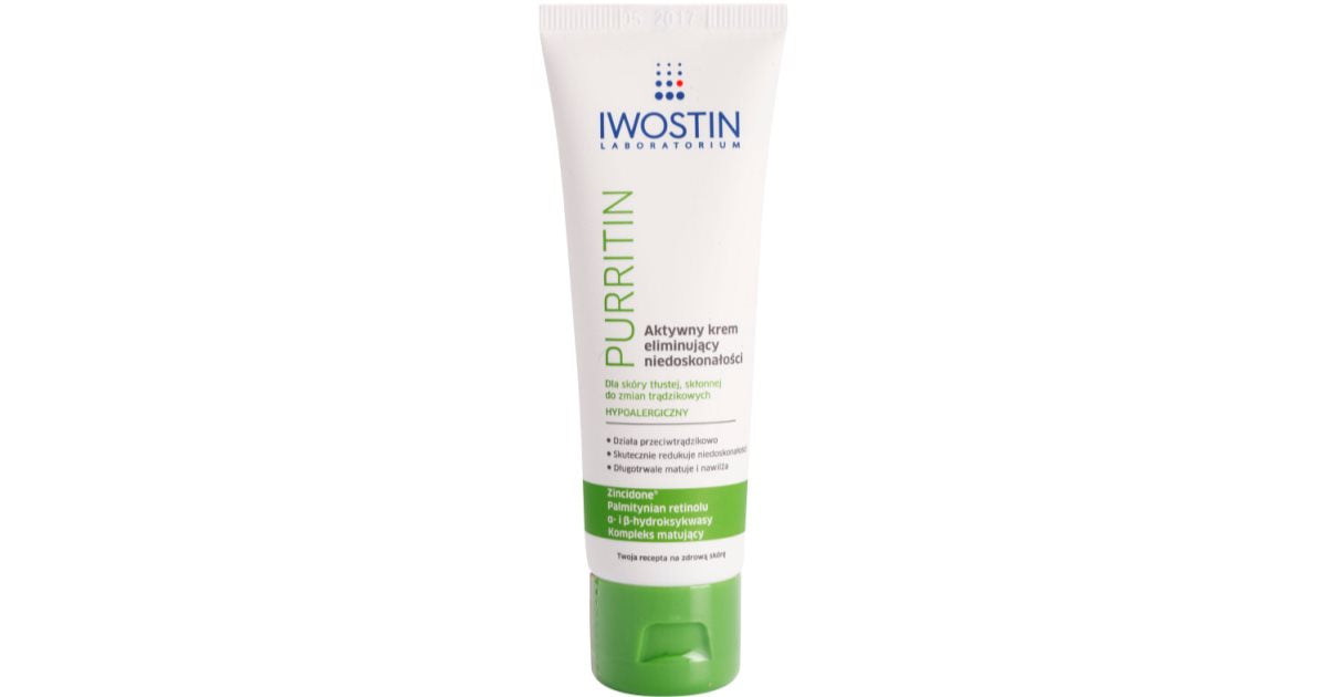 Iwostin Purritin cremă de zi activă împotriva imperfecțiunilor pielii 40 ml