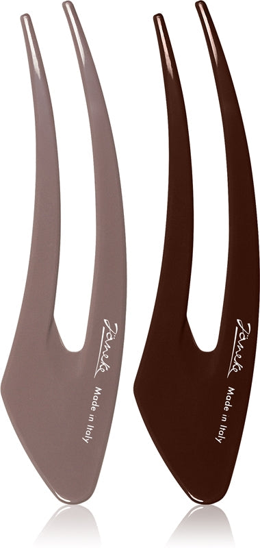 Janeke Hårnålsklämma Brun 2X15 Cm