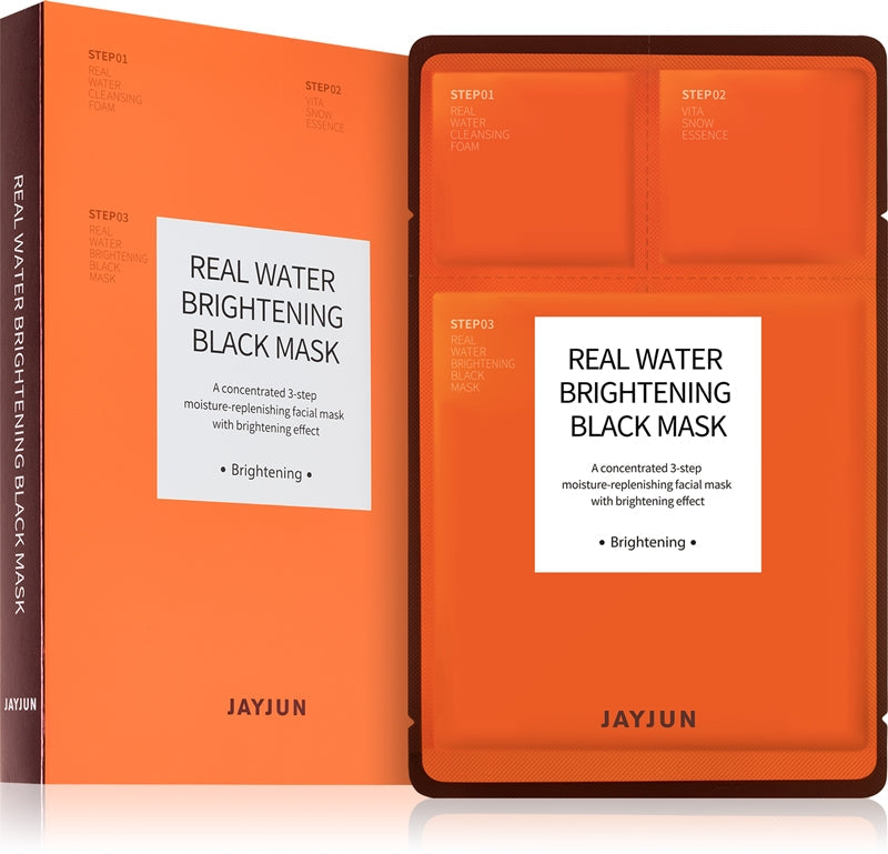 Jayjun Masque Visage Hydratant à l'Eau Véritable en Tissu Illuminateur 5 Pièces