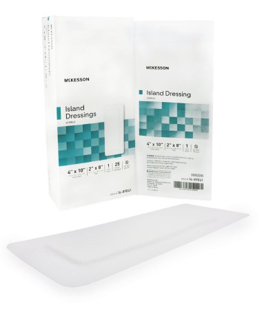 McKesson Adhesive Dressing Polypropylene - Rayon White Sterile, 4" x 10", 100 Each - Case