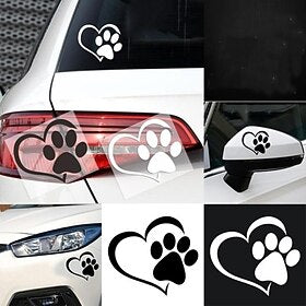 reflecterende liefde hart voetafdruk sticker auto sticker hond poot stickers vinyl stickers stickers voor auto's vrachtwagens ramen muren laptops leuke decorat