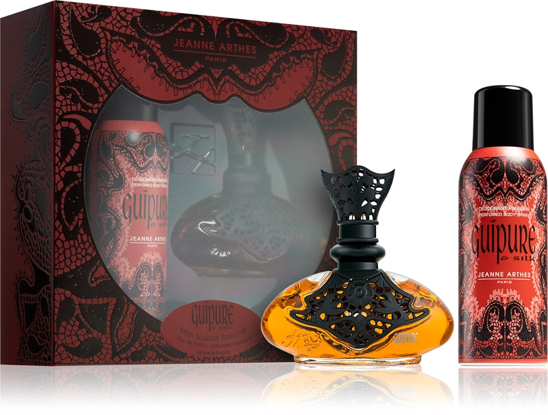 Jeanne Arthes Guipure & Silk Classic Gift Box pentru femei Guipure & Silk Eau De Parfum 100 Ml + Deodorant spray Guipure & Silk 150 Ml