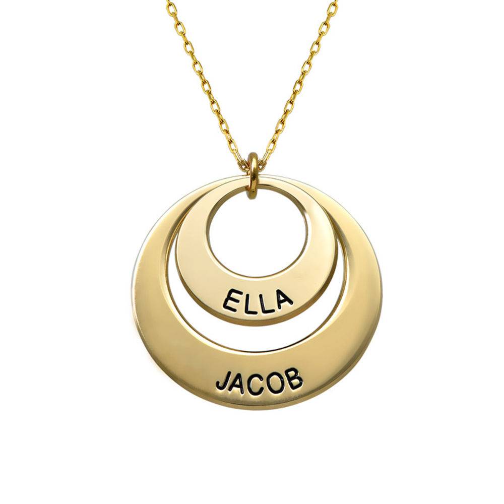 Personalised Jewellery for Mums - Two Disc Necklace in 10ct Solid Gold