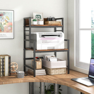 3-Tier Microwave Stand with Storage Shelves