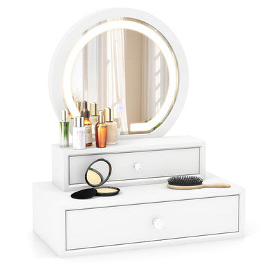 Tabletop Vanity Mirror with 3 Lighting Modes