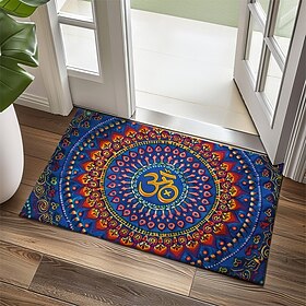 Paillasson de yoga mandala zen, tapis de cuisine, tapis de sol antidérapant, résistant à l'huile, intérieur et extérieur, décoration de chambre à coucher, tapi
