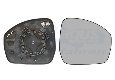 Mirror Glass, exterior mirror VAN WEZEL 0258838