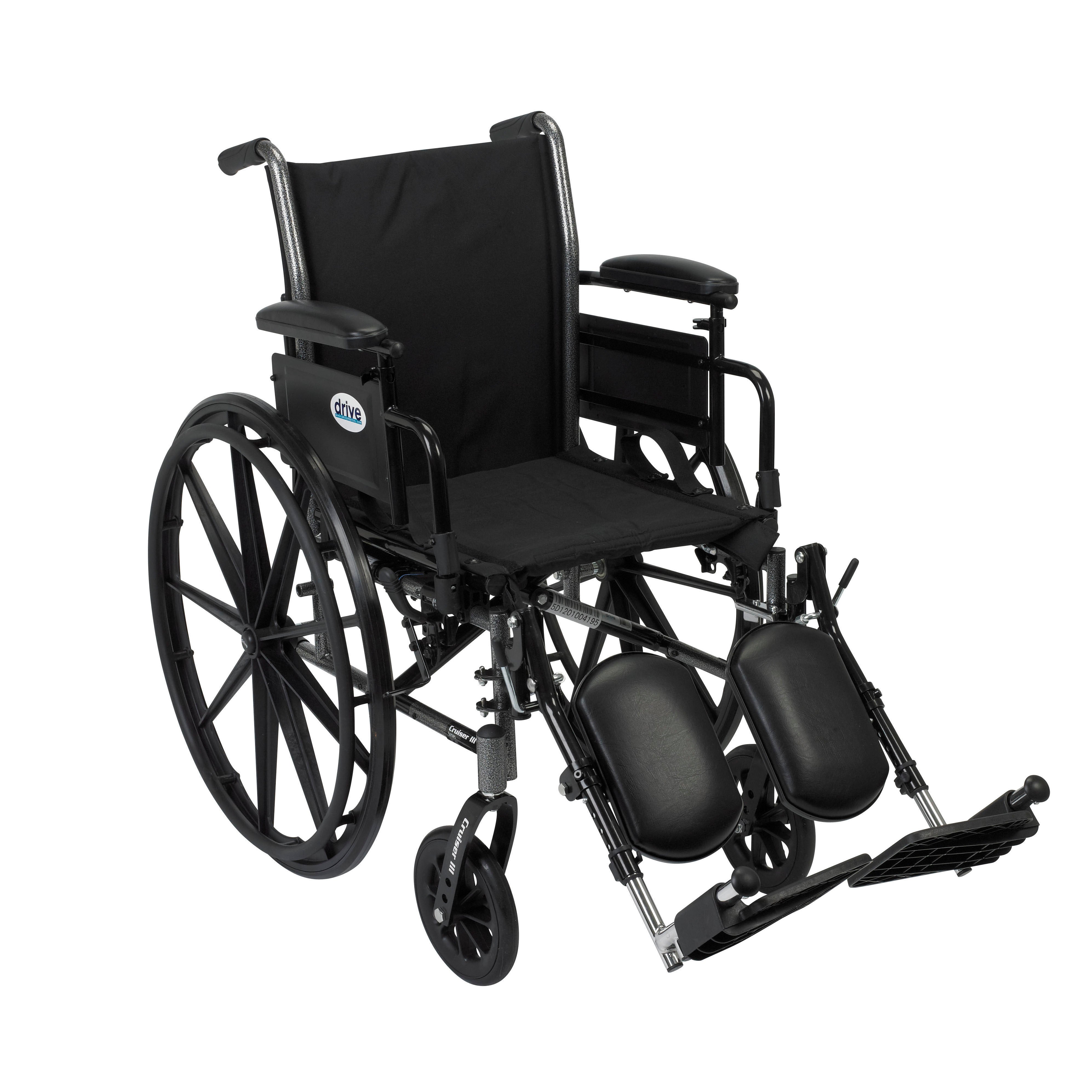 Cruiser III Lightweight Wheelchair, 20", Height Adjustable Desk Arms, Elevating Legs