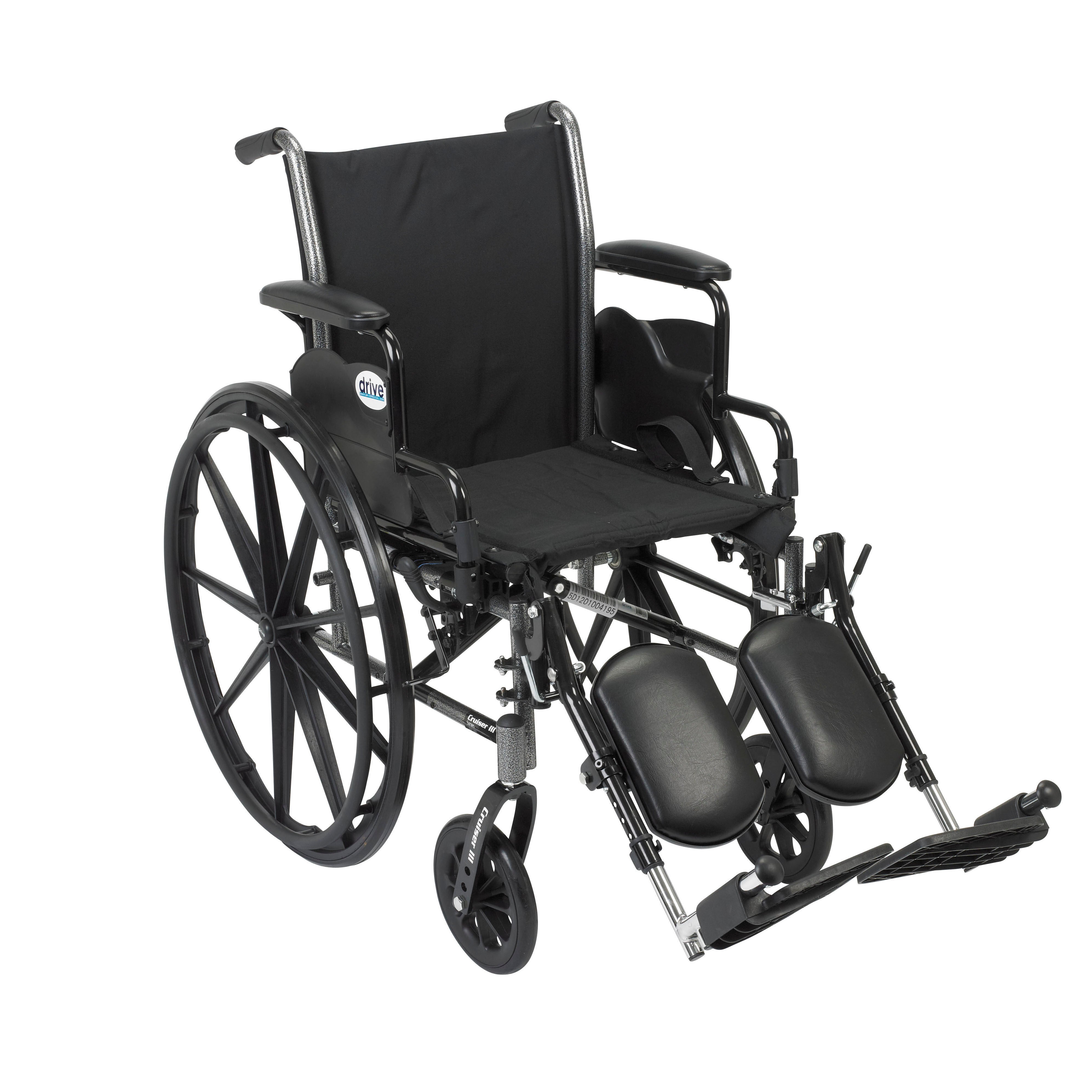 Cruiser III Lightweight Wheelchair, 20", Desk Arms, Elevating Legs
