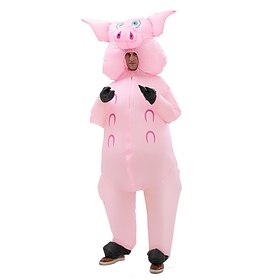Cochon Déguisement drôle Costume Gonflable Déguisements drôles Costumes de famille de groupe d'Halloween Homme Femme for Halloween Carnaval Mascarade Utilisati