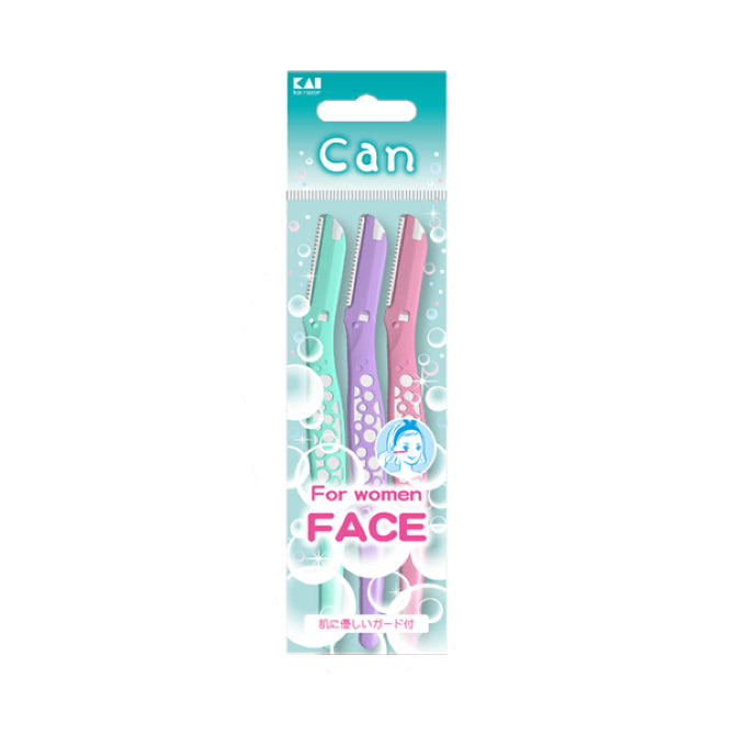 KAI - Can Bubble Face Razor L Type - 3pc