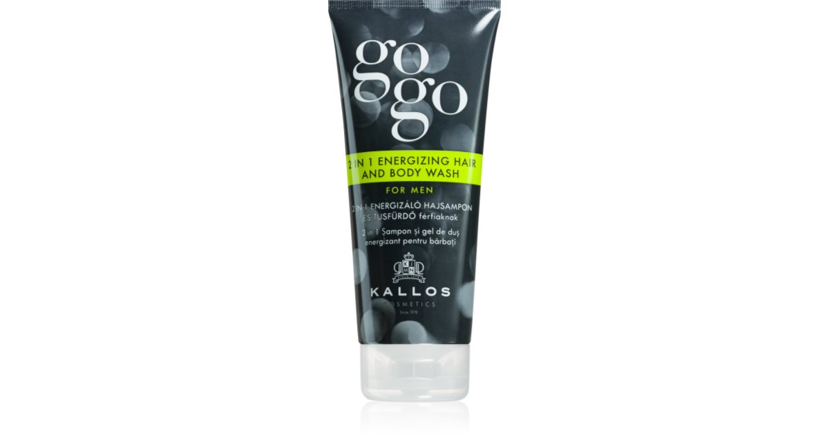 Kallos GoGo 2in1 Energizing Cleanser för hår och kropp 200 ml