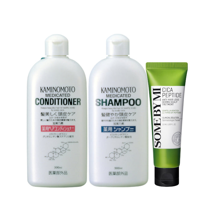 KAMINOMOTO X SOME BY MI Hair Care Shampoo & Conitioner & Treatment Set