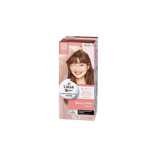 Kao - Liese Creamy Bubble Color - 1 Box - Berry Pink