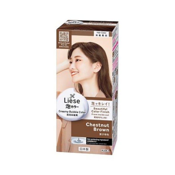 Kao - Liese Creamy Bubble Color - 1 Box - Chestnut Brown