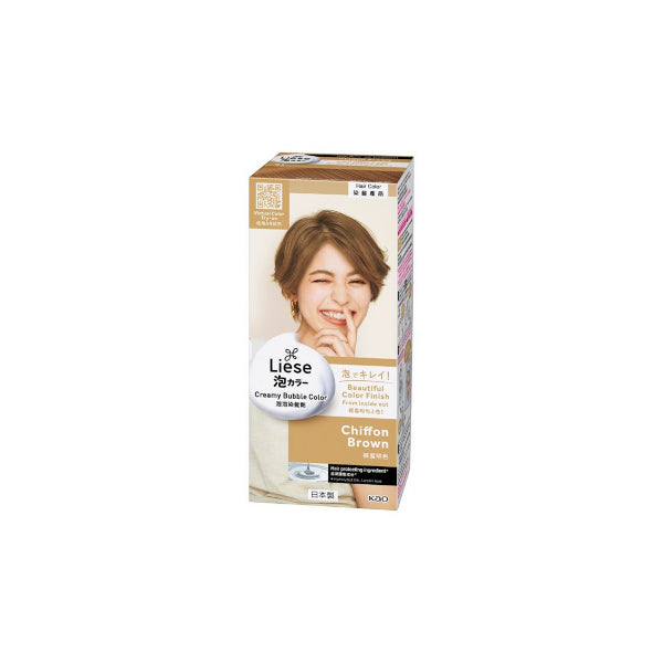 Kao - Liese Creamy Bubble Color - 1 Box - Chiffon Brown