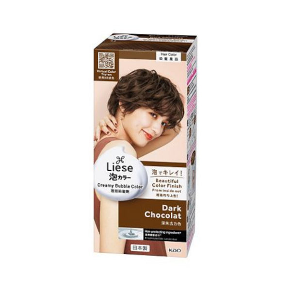 Kao - Liese Creamy Bubble Color - 1 Box - Dark Chocolate