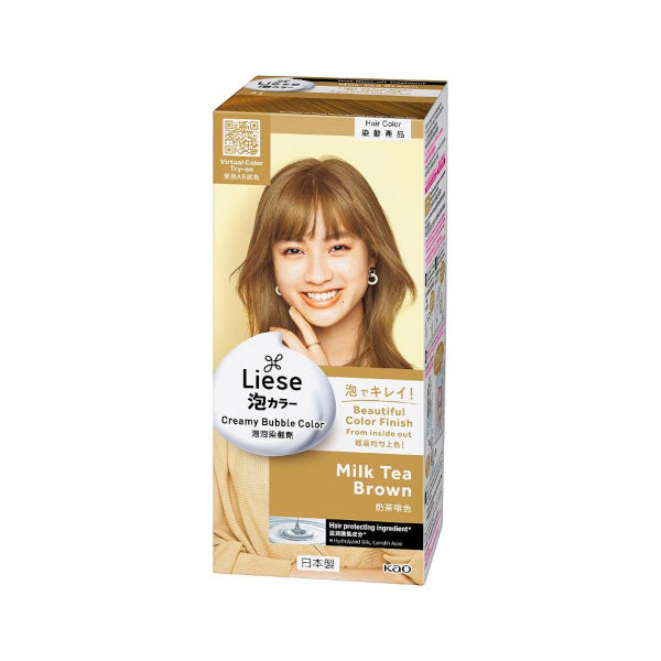 Kao - Liese Creamy Bubble Color - 1 Box - Milk Tea Brown