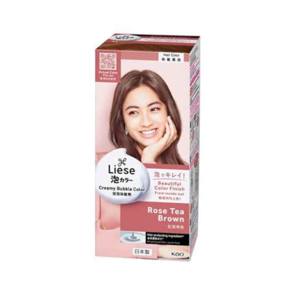 Kao - Liese Creamy Bubble Color - 1 Box - Rose Tea Brown