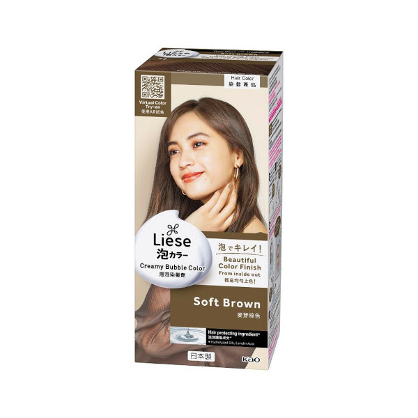 Kao - Liese Creamy Bubble Color - 1 Box - Soft Brown