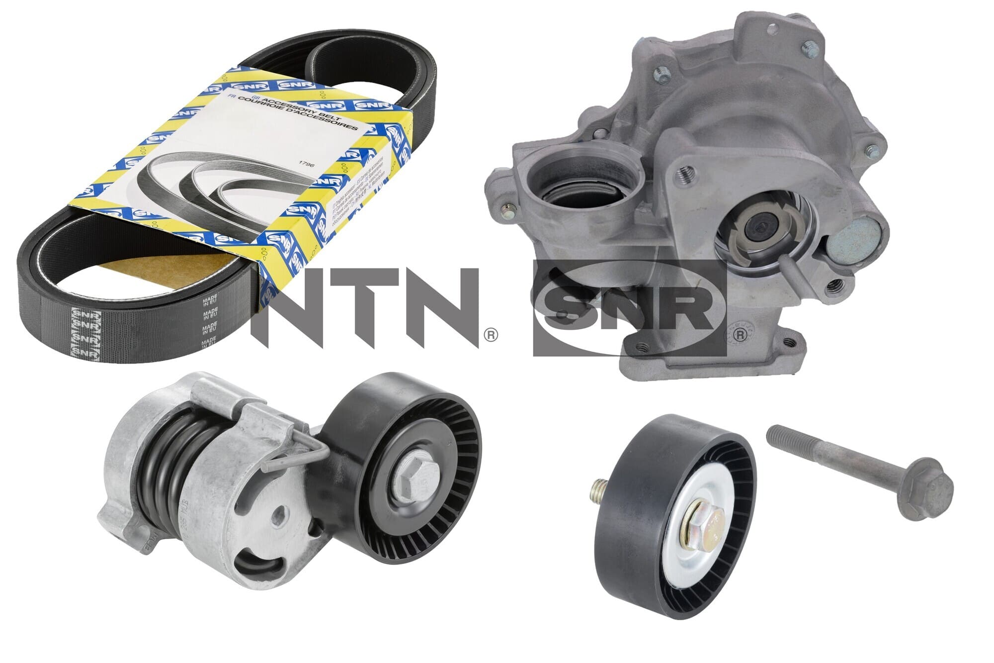 Water Pump + V-Ribbed Belt Set SNR KAP850.010