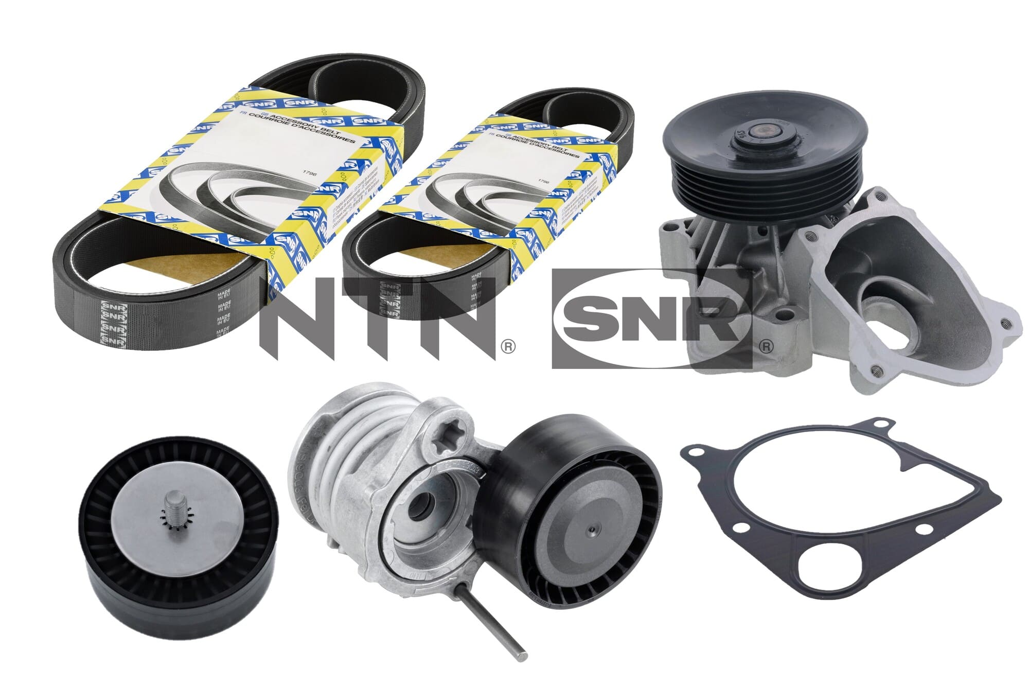 Water Pump + V-Ribbed Belt Set SNR KAP850.060