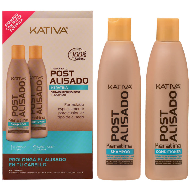 Kativa Post Alisado Keratinset Utan Salt 2x250ml