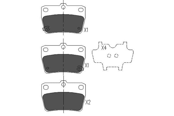 Brake Pad Set, disc brake KAVO PARTS KBP-9068