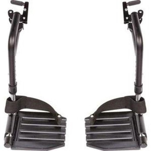 Invacare Swing-Away Footrests, Composite Footplates with Heel Loops