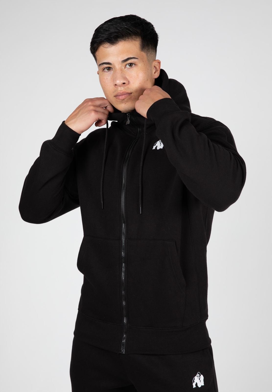 Kennewick Zipped Hoodie - Black - M
