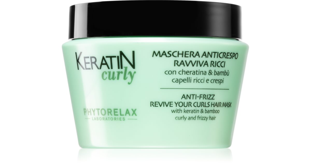 Phytorelax Laboratories Mască cu keratină pentru păr rebel și creț, împotriva părului electrizat 250 ml