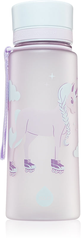 Equa Botella de agua infantil Unicorn de 600 ml