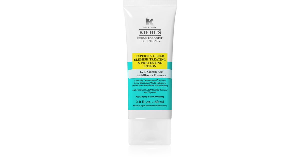 Kiehl'S Dermatologist Solutions Expertly Clear Blemish Treatment & Prevention Lotion Krem do twarzy dla skóry skłonnej do trądziku dla kobiet 60 ml