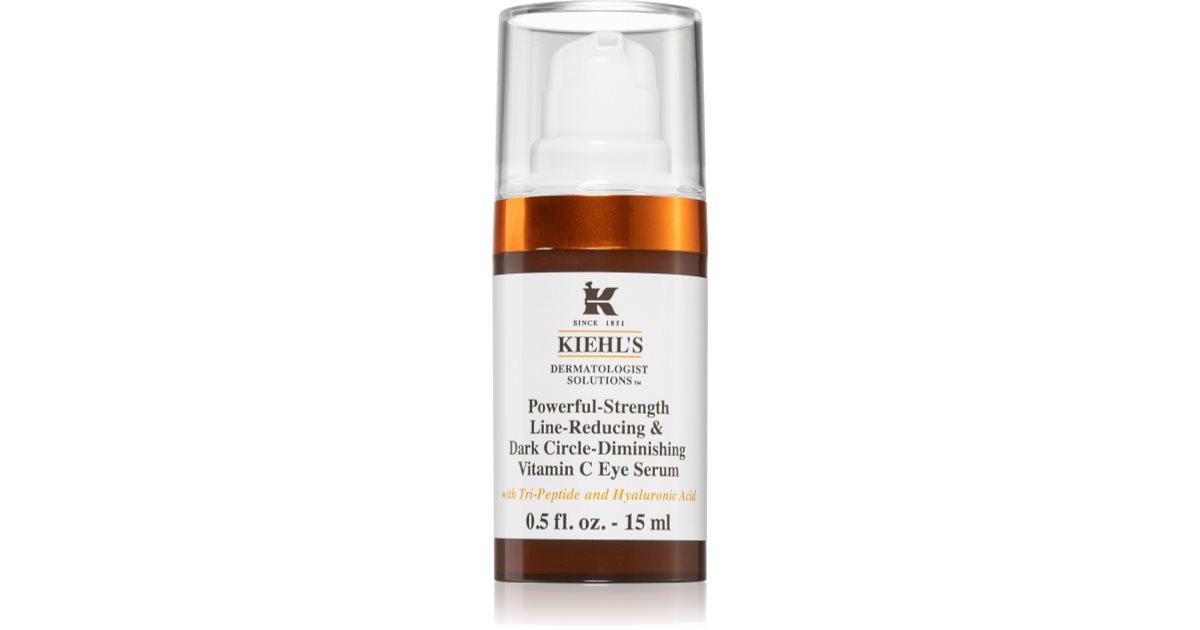 Kiehls Dermatologist Solutions Vitamin C Eye Serum Powerful Wrinkle Reducer & Dark Circles - 15ml