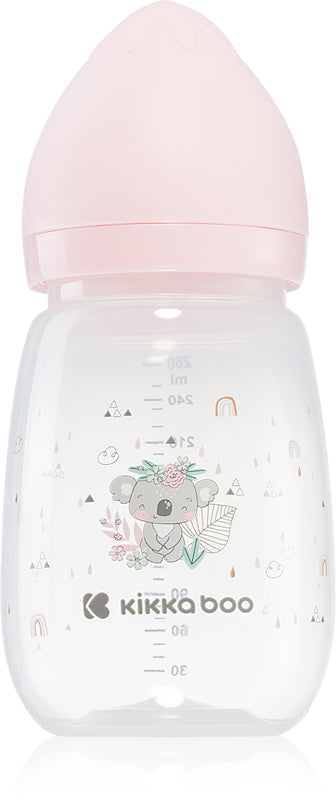 Kikkaboo Savanna Anti-Colic Babyflaske 3 M+ Rosa 260 Ml