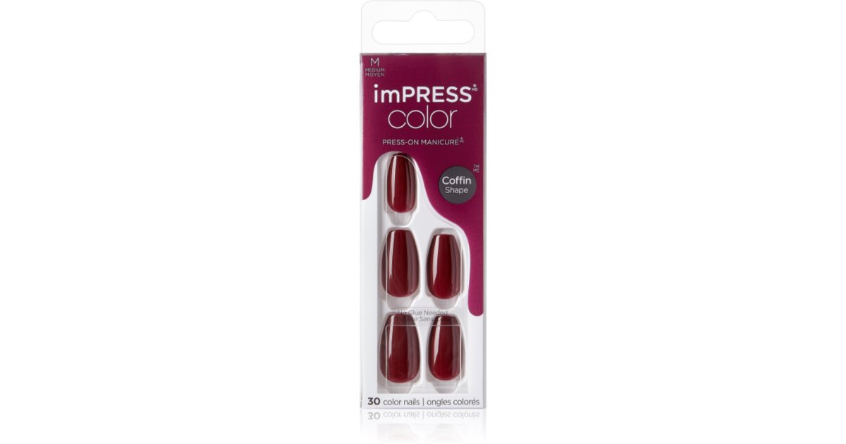 Kiss my face ImPRESS Color MC Winery in New York Nails 30 pieces