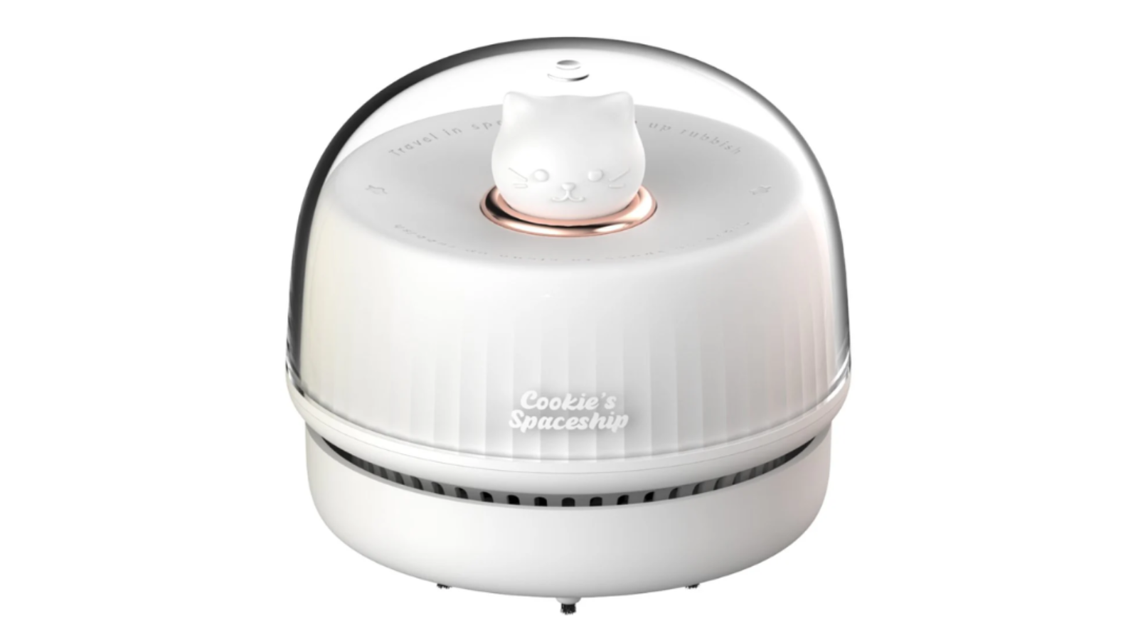 Multitasky Kitty Desktop Vacuum Cleaner Cream White