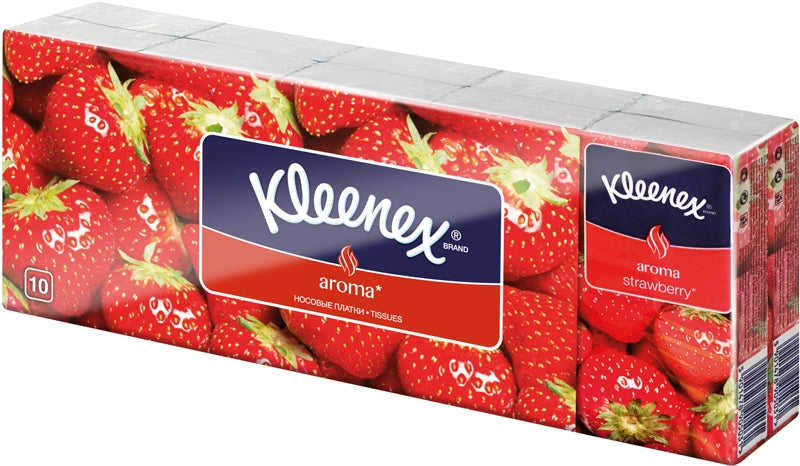 Kleenex Aromapapiertaschentücher Erdbeere 10x10