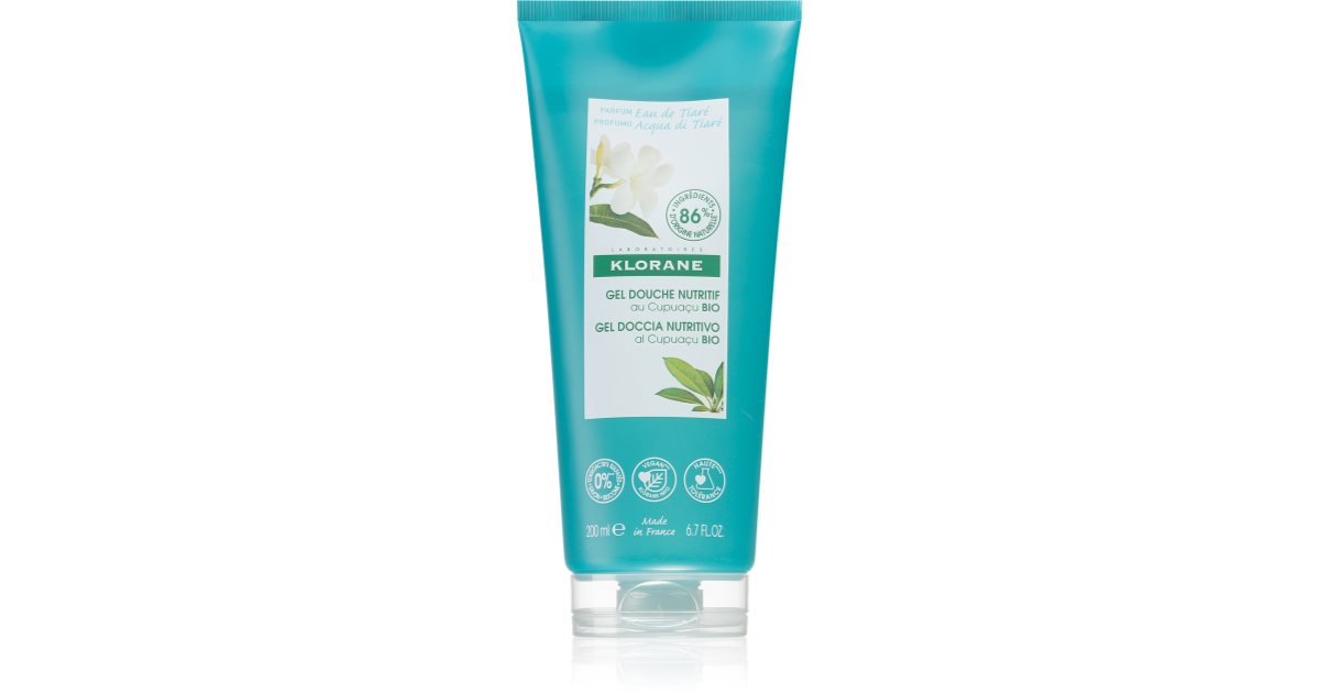Klorane Gel de duș nutritiv Cupuaçu Eau de Tiaré 200ml